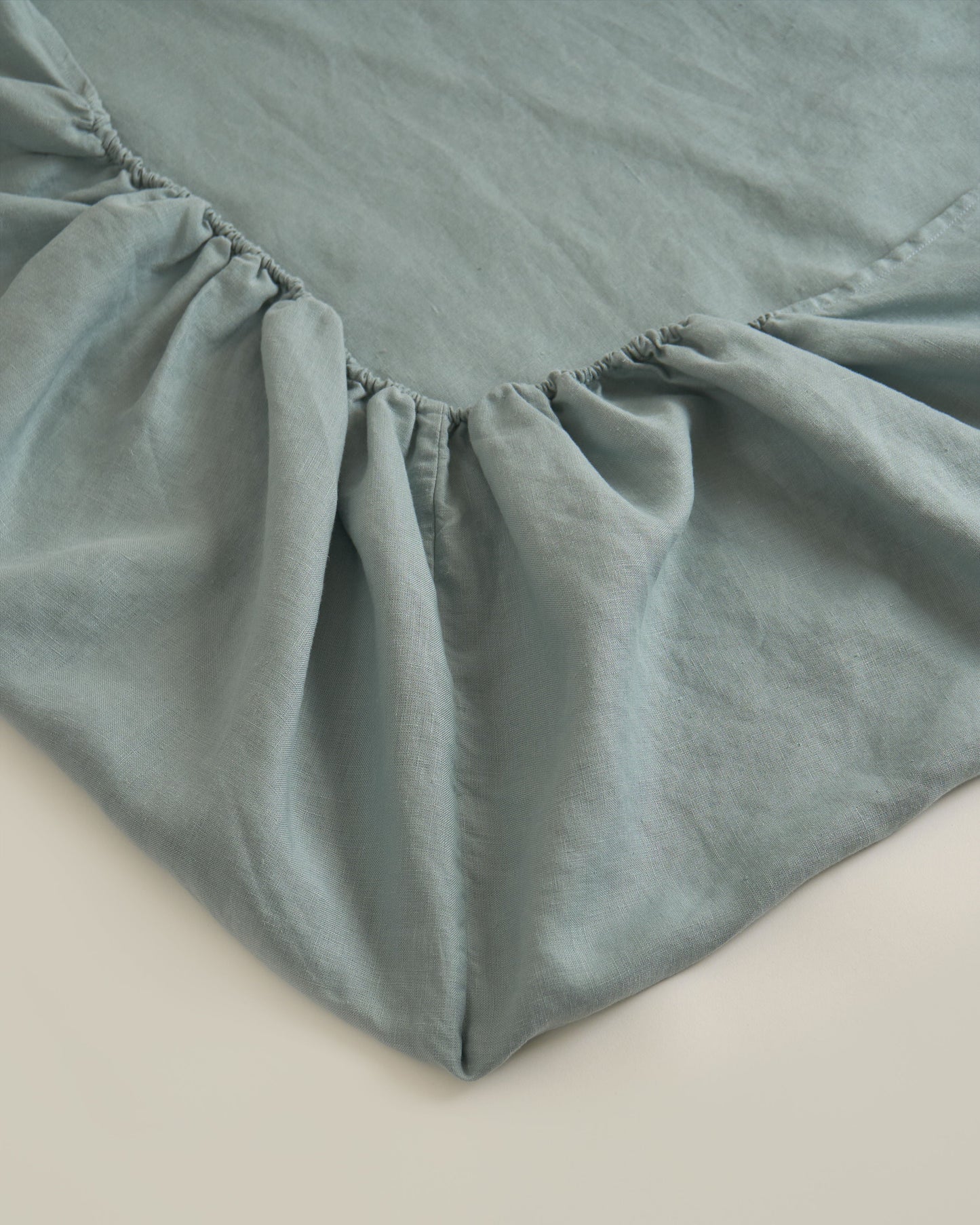 Hemp Fitted Sheet Dusty Blue