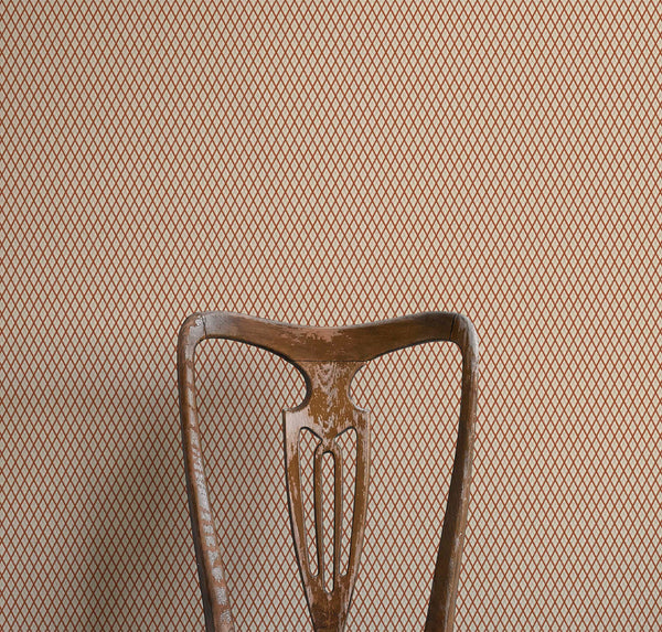 Little Lattice Wallpaper - Burnt Orange