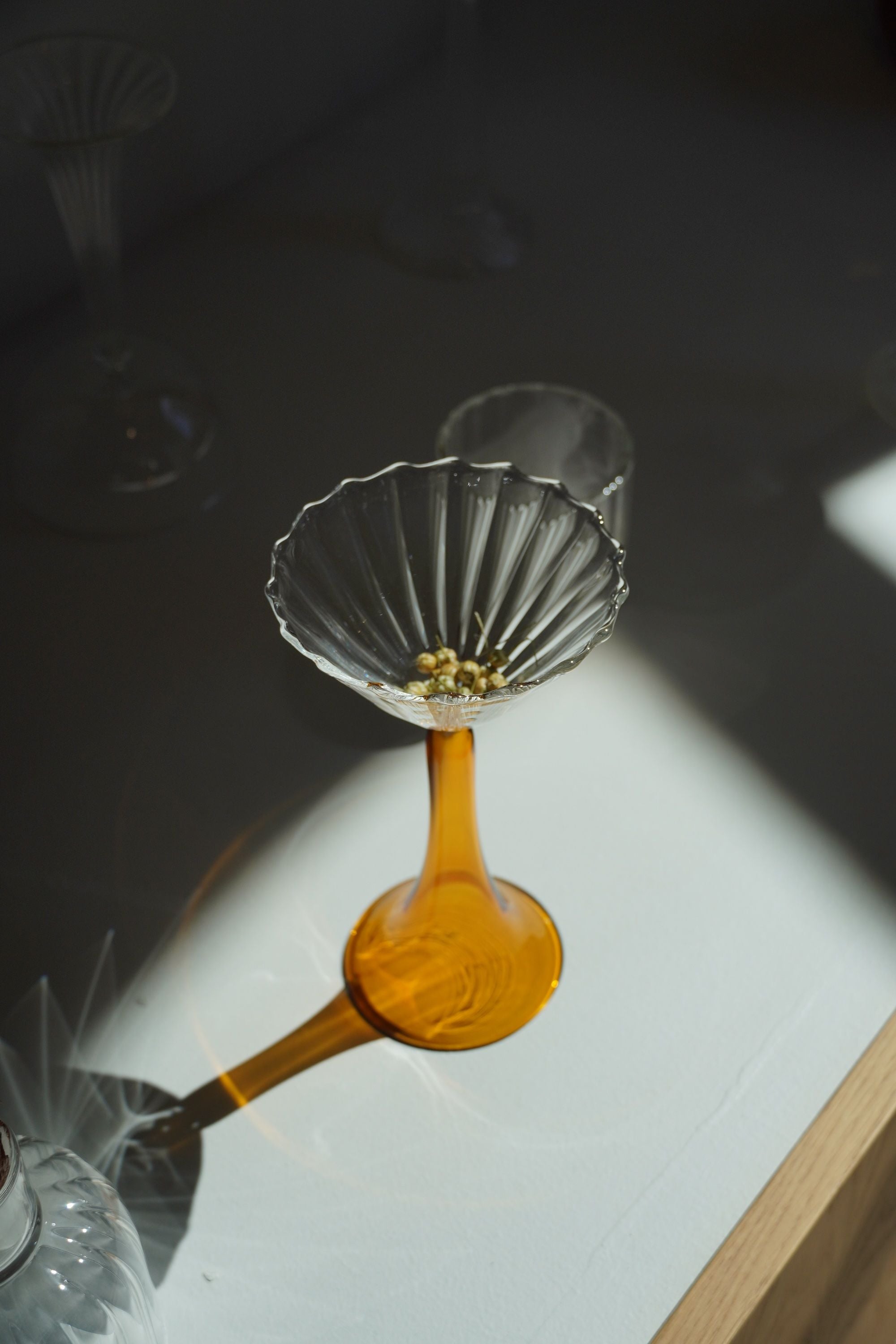 Campanula Cocktail Glass Amber