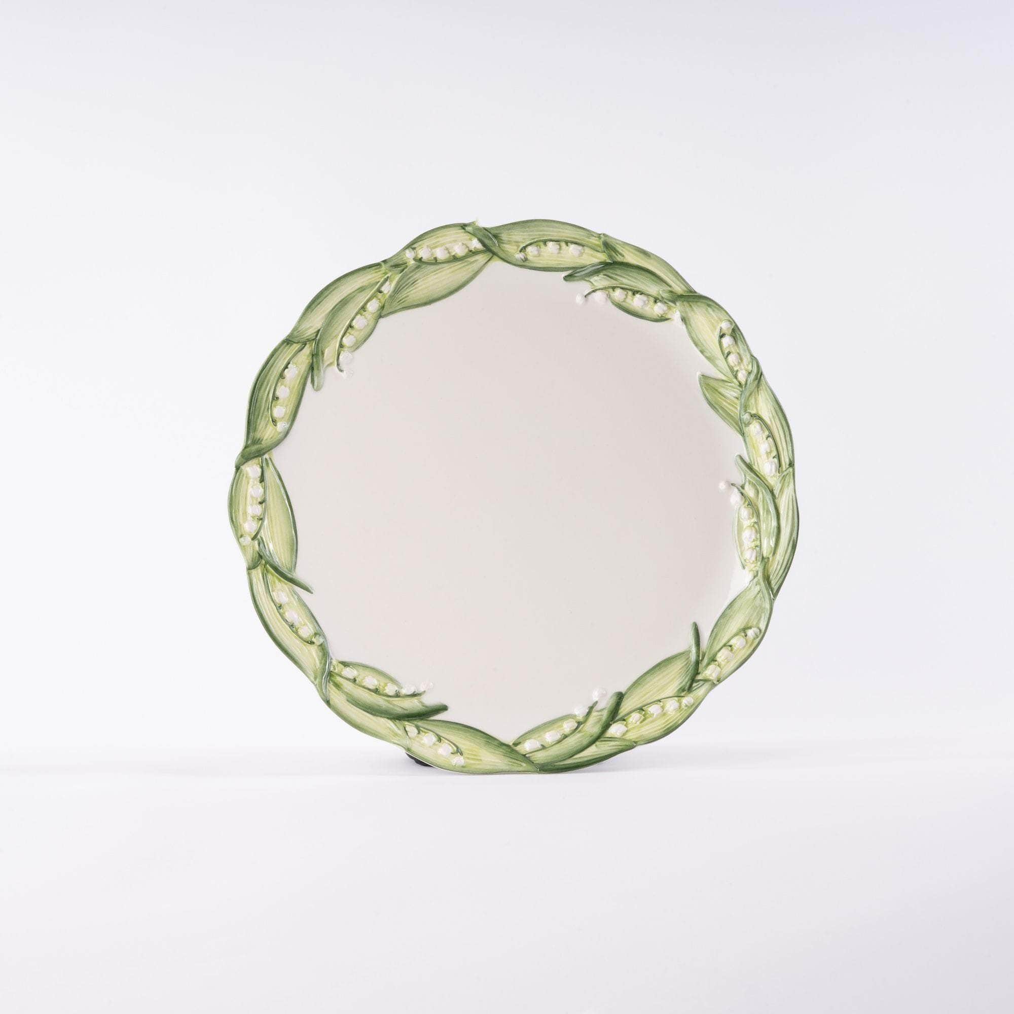 Lily of The Valley Hand-Painted Ceramic Plate - Set of 2