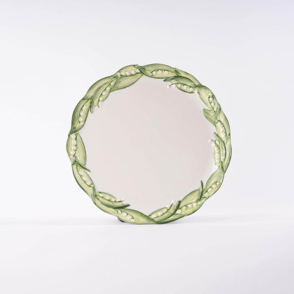 Lily of The Valley Hand-Painted Ceramic Plate - Set of 2