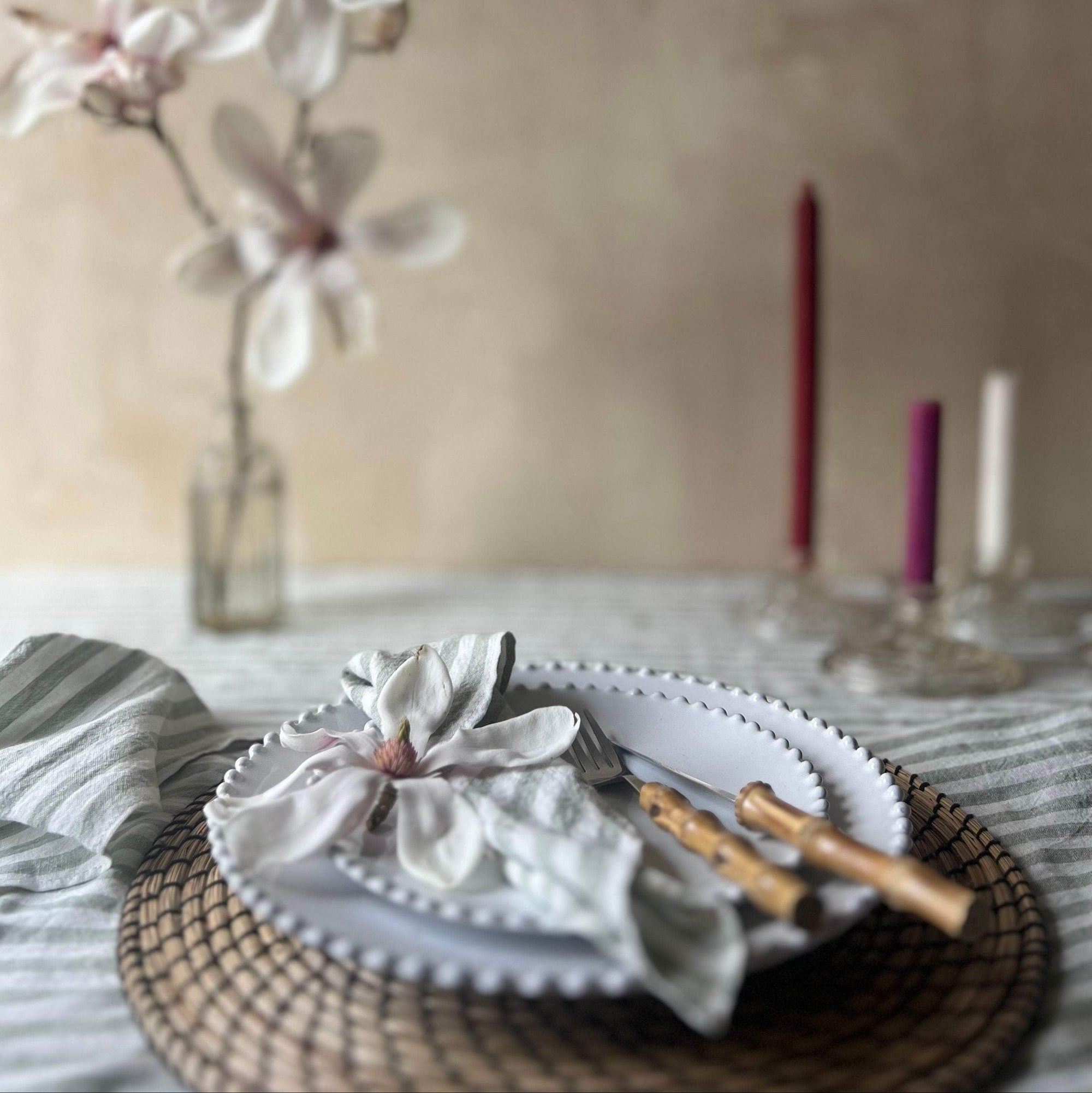 Set of Two Linen Napkins - Wimbledon