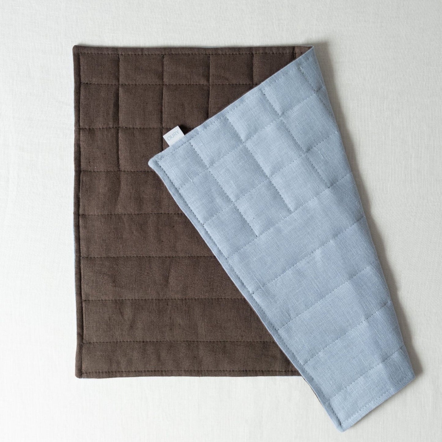 Blue & Brown Linen Placemat