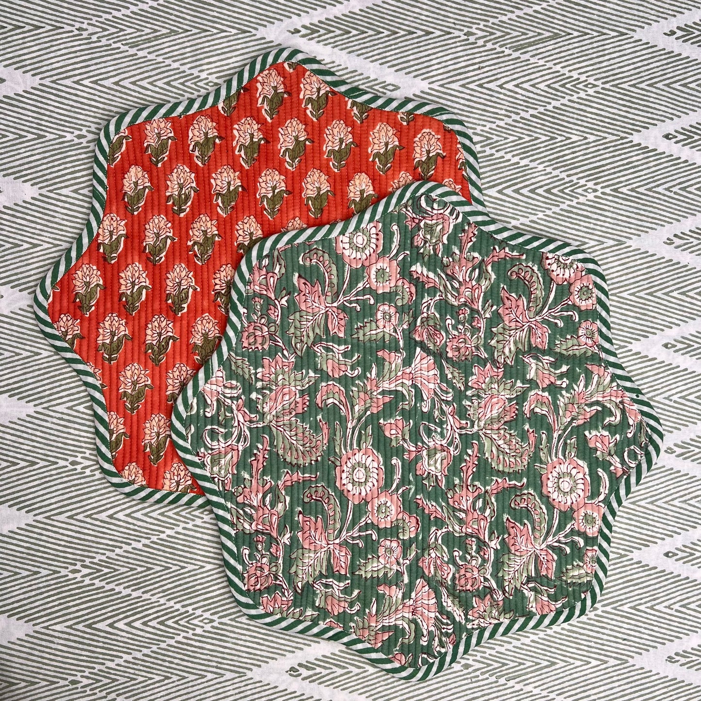 ‘The Breakfast’ Placemat - Scallop - Block Print