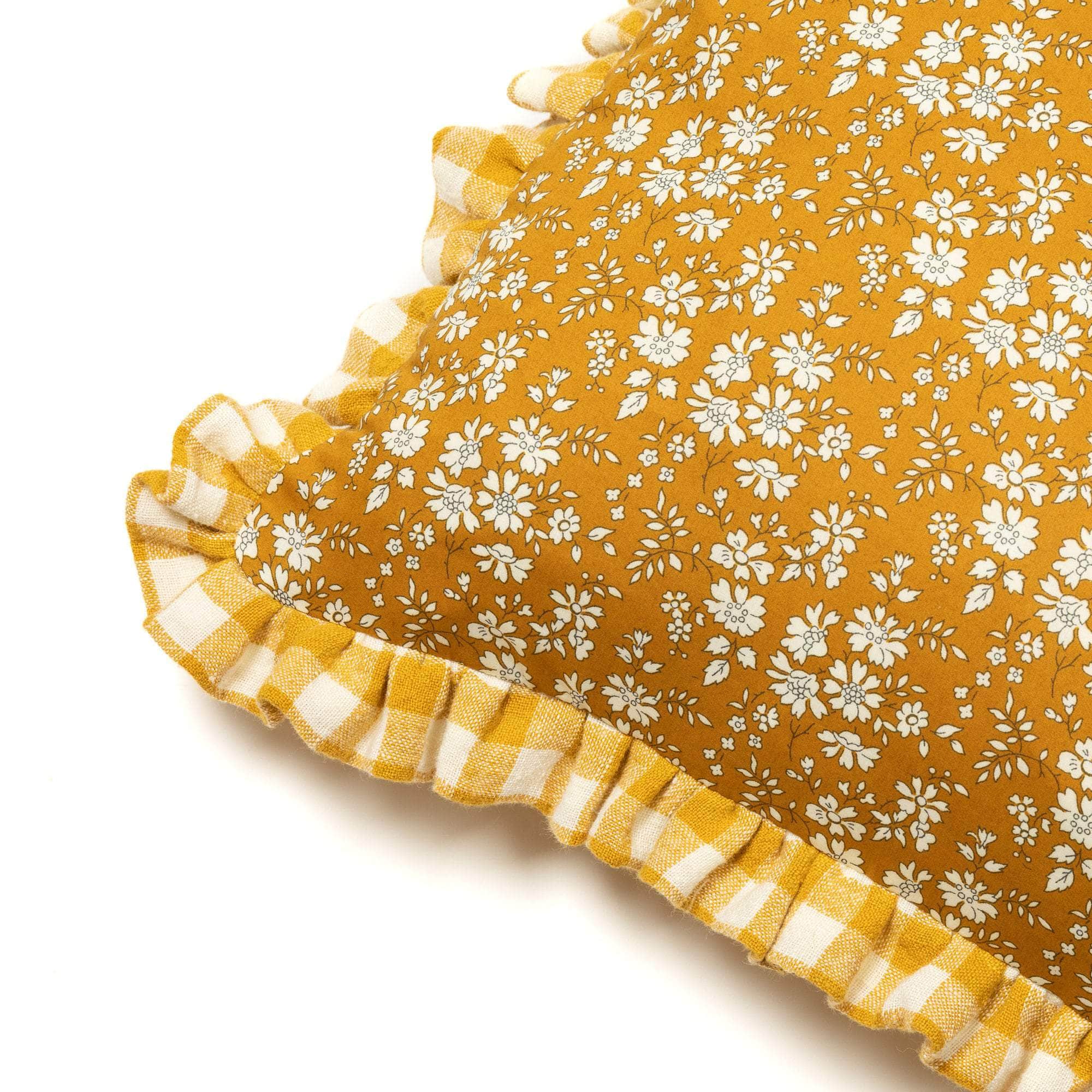 Ruffle Cushion made with Liberty Fabric 'Capel'
