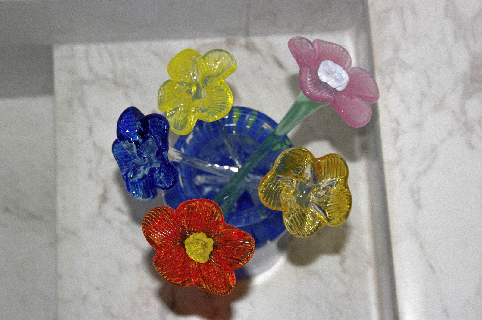 Mouth-blown Crystal Flower Bouquet