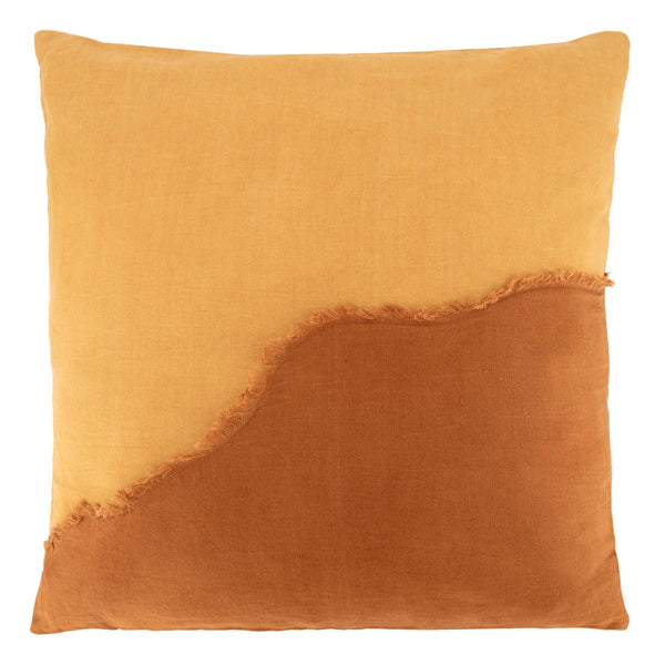 Brown Botanical Linen Pillow Cover