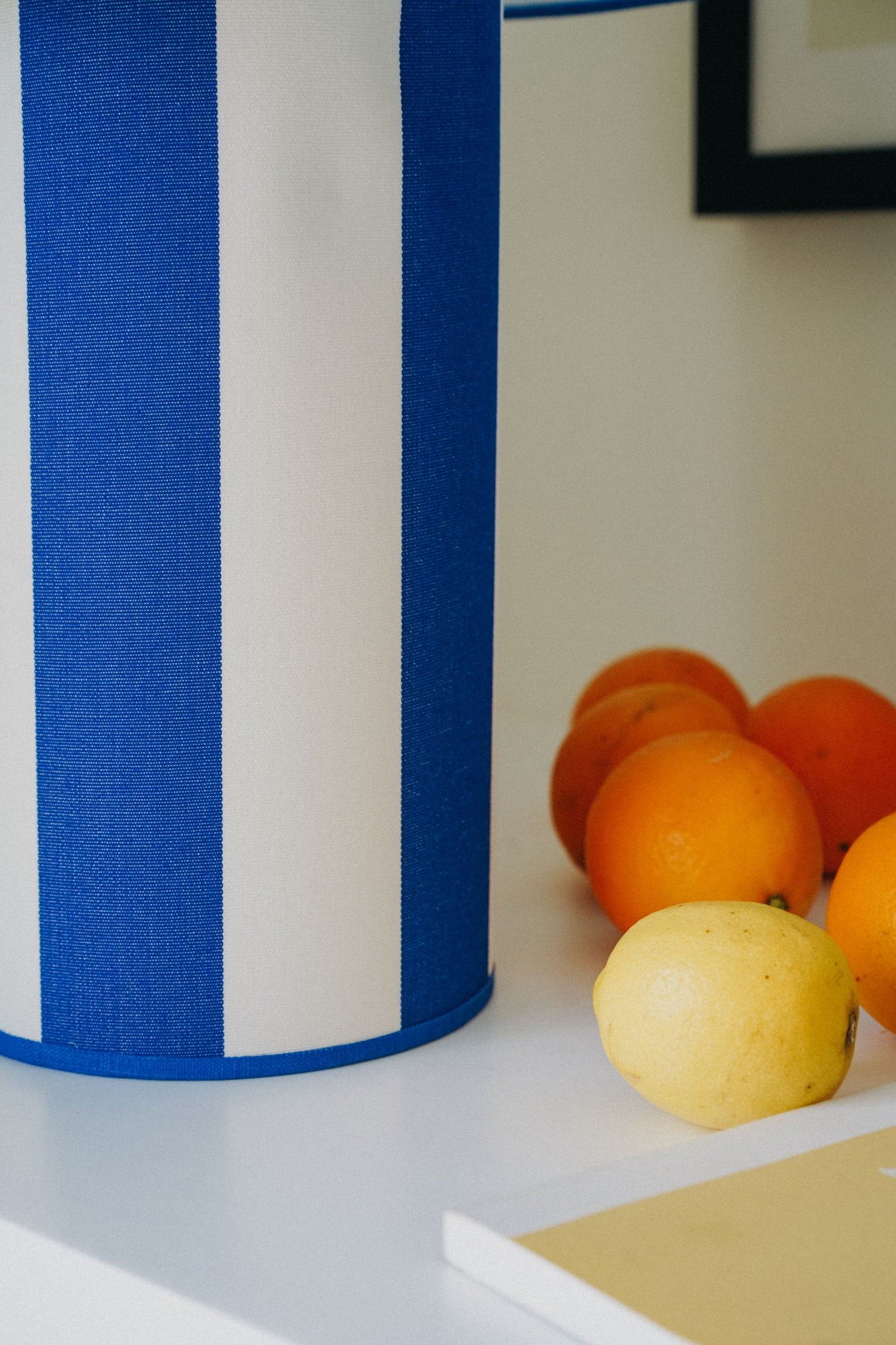 OCTAVEO -Blue and White Striped Deckchair Table Lamp