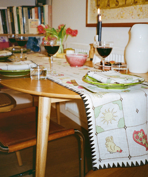 Redwork Table Runner in Black