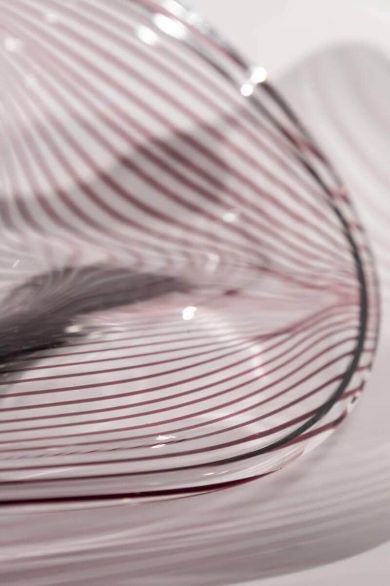 Vintage Striped Murano Glass Bowl