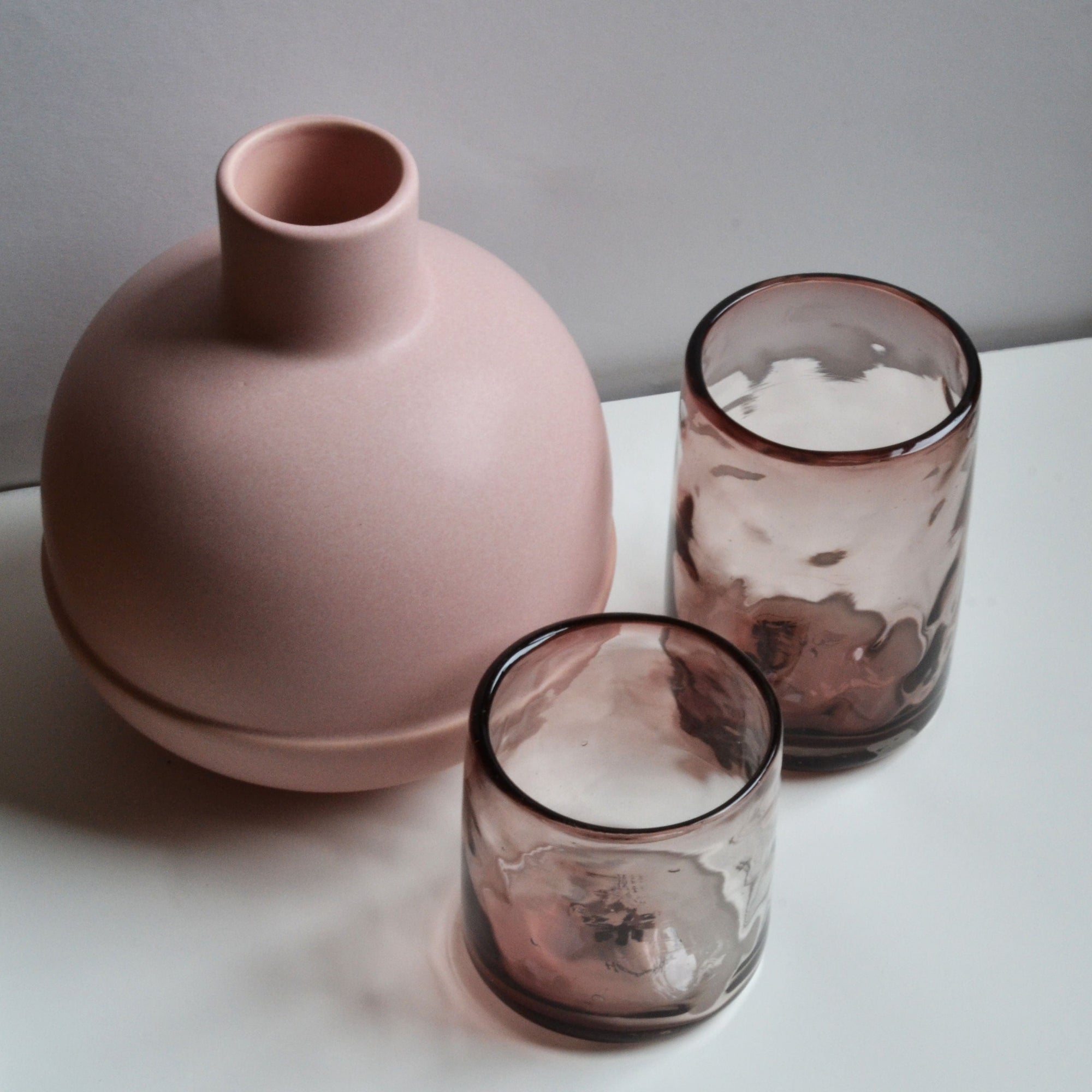 Nightlights of Mexico City Highballs, Soft Pink - Set 6 Glasses