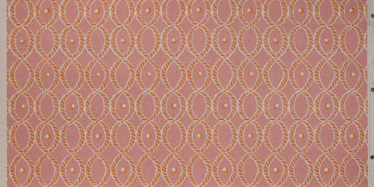 Dolly Fabric in Ethel Pink and Harvest Gold