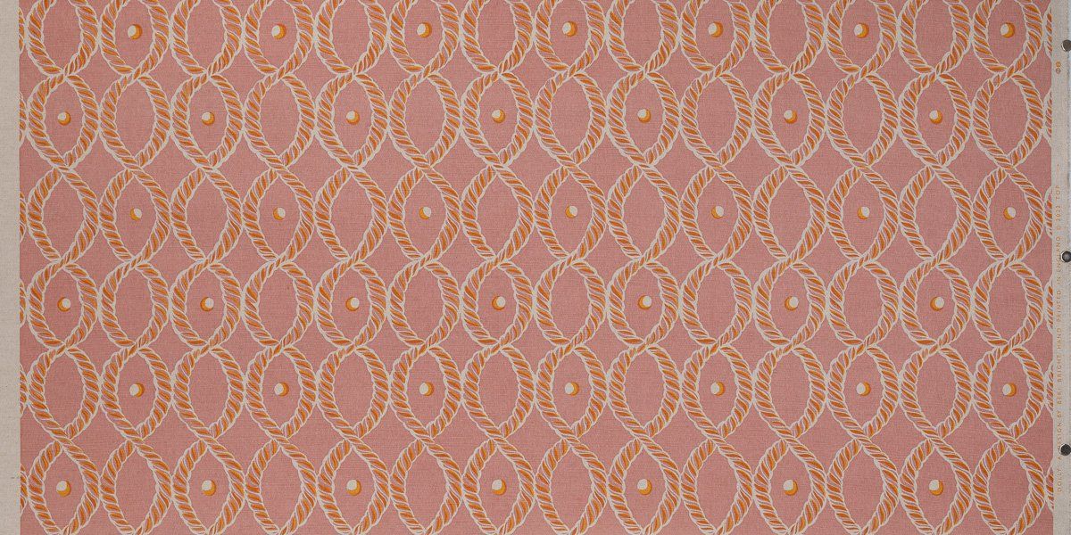Dolly Fabric in Ethel Pink and Harvest Gold