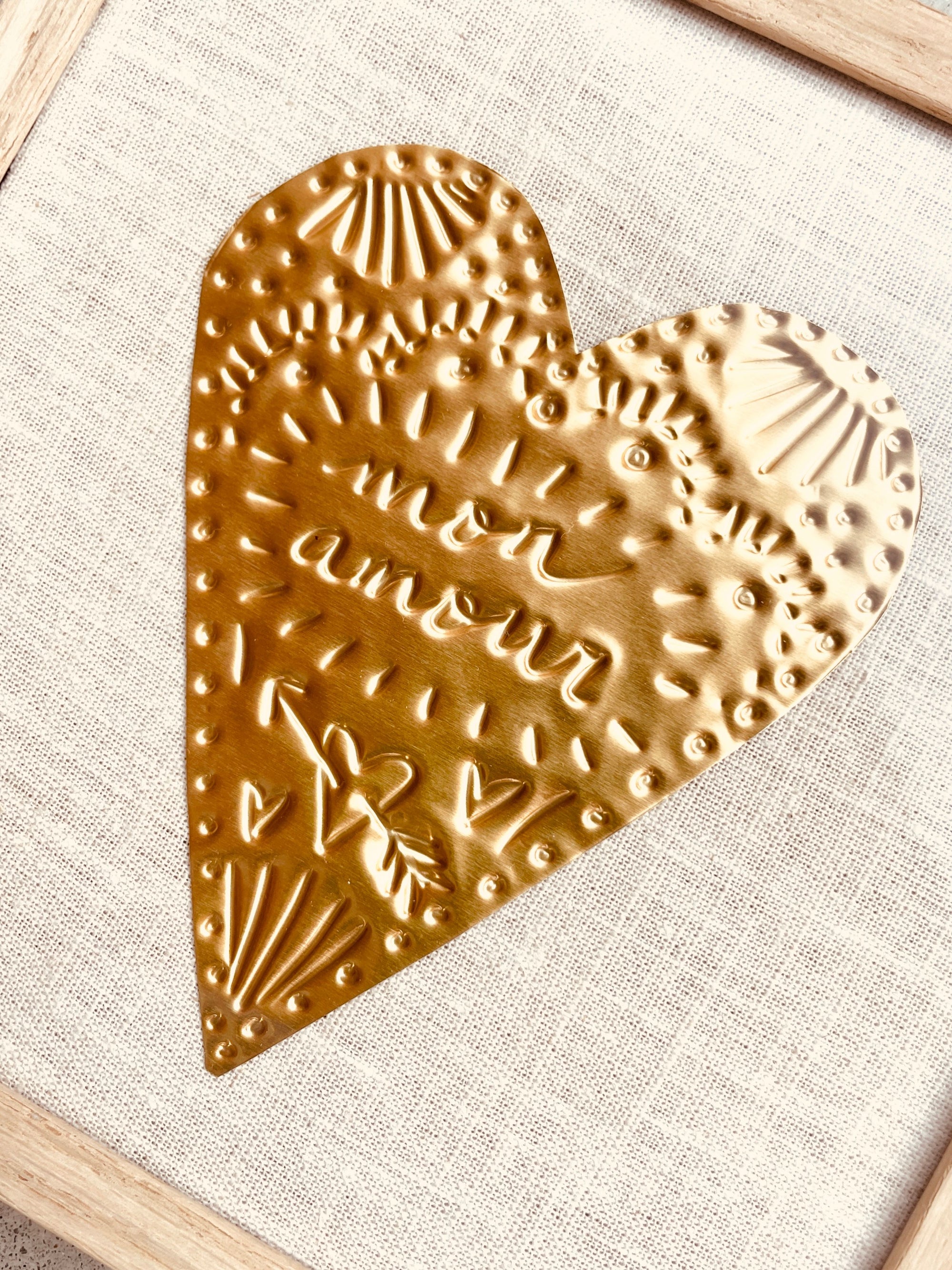 Gold Foil Art Piece - Mon Amour