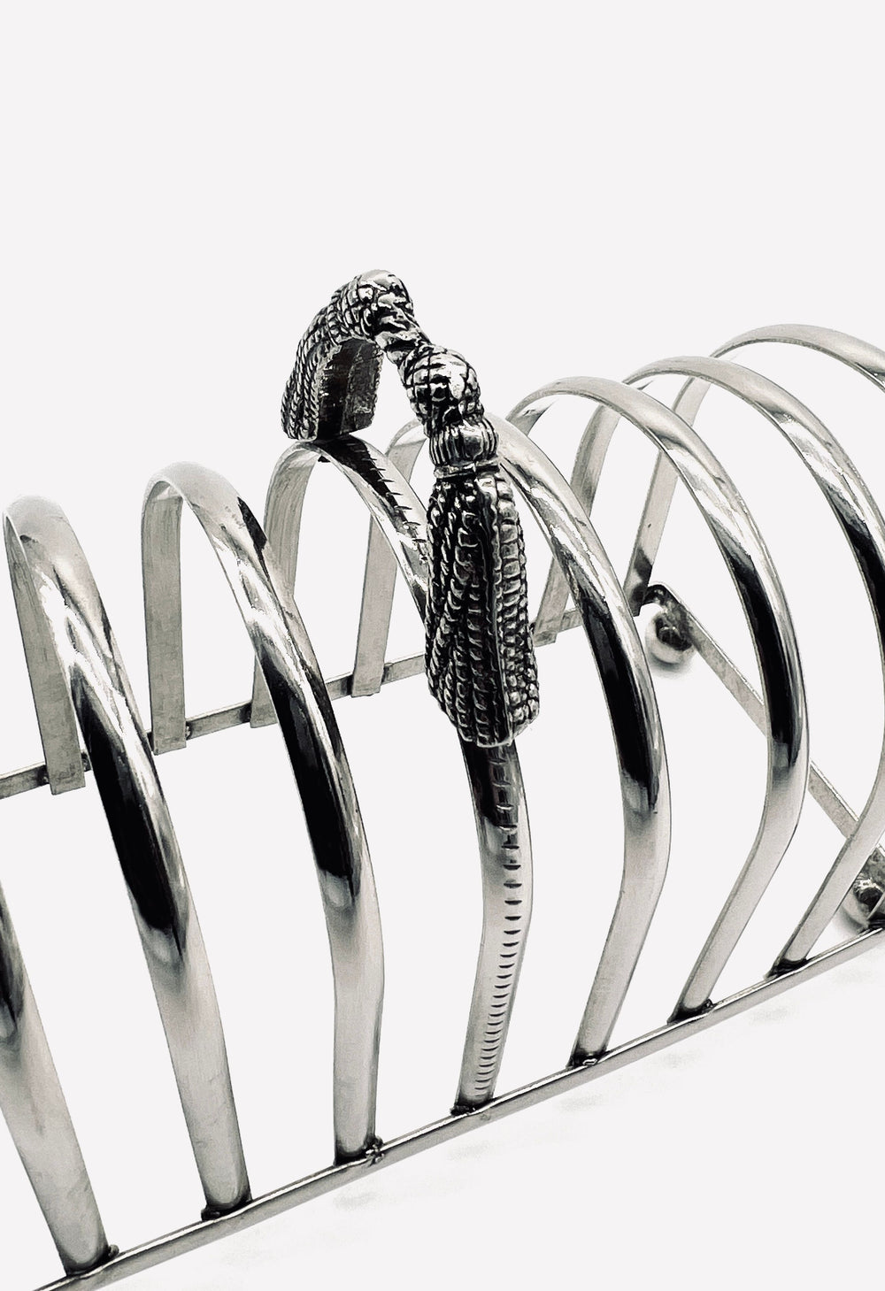 Silver-Plated Tassel Toast Holder