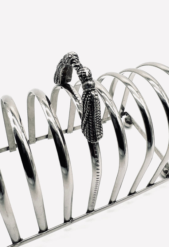 Silver-Plated Tassel Toast Holder