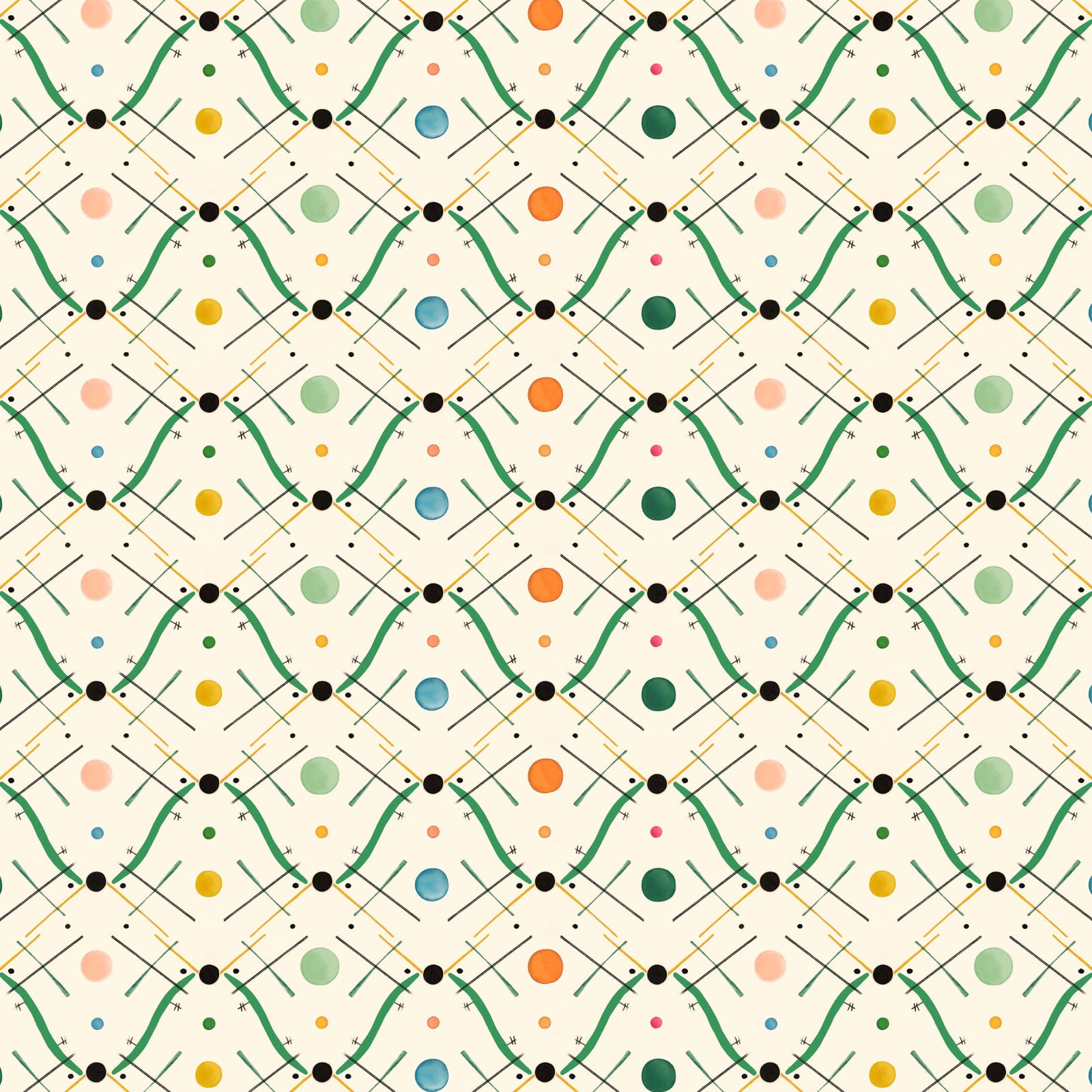 Improvisation Number 1 Wallpaper - Green