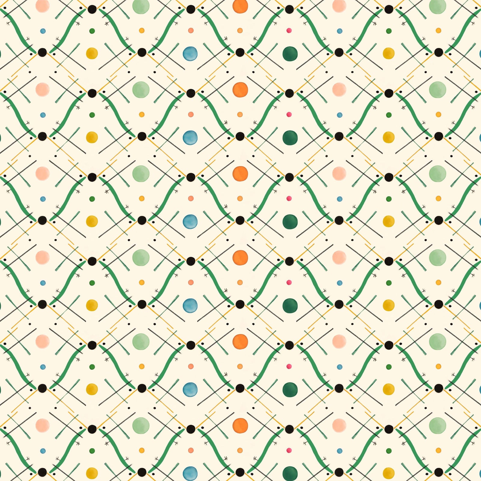 Improvisation Number 1 Wallpaper - Green