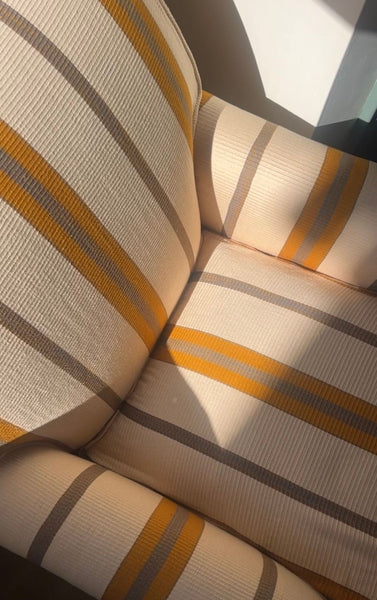 Vereda Handwoven Stripe Fabric | Tumeric