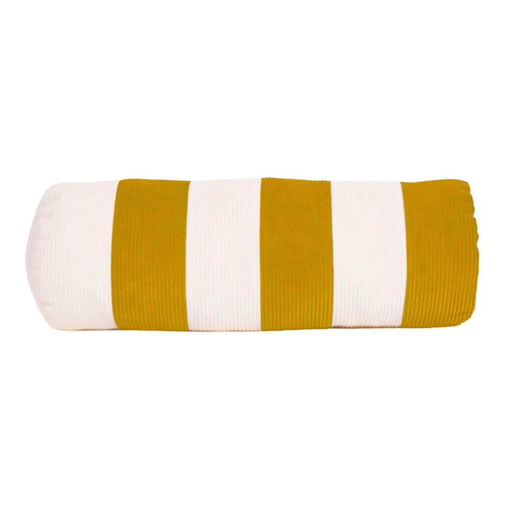 Le Cylindre - Corduroy Stripe Bolster Ochre/Chalk