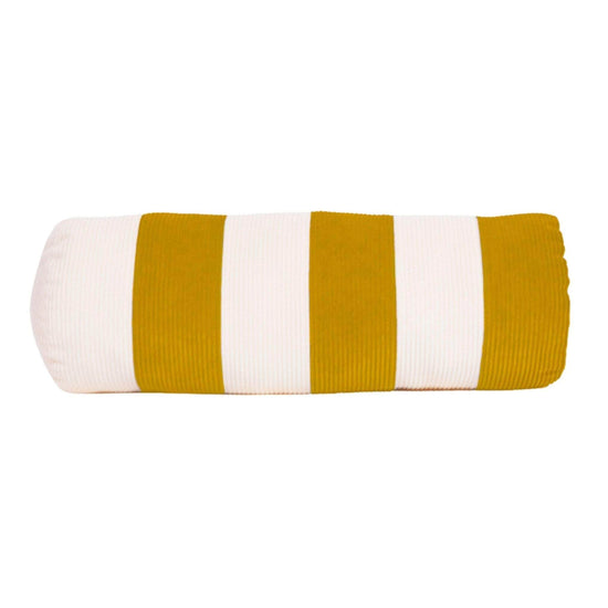 Le Cylindre - Corduroy Stripe Bolster Ochre/Chalk