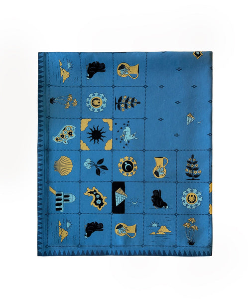 Redwork Tablecloth in Blue
