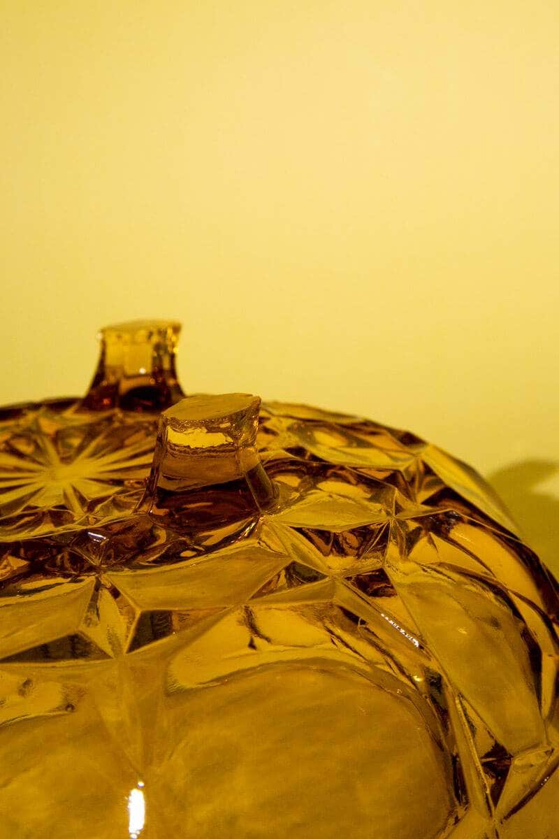 Vintage Amber Glass Fruit Bowl