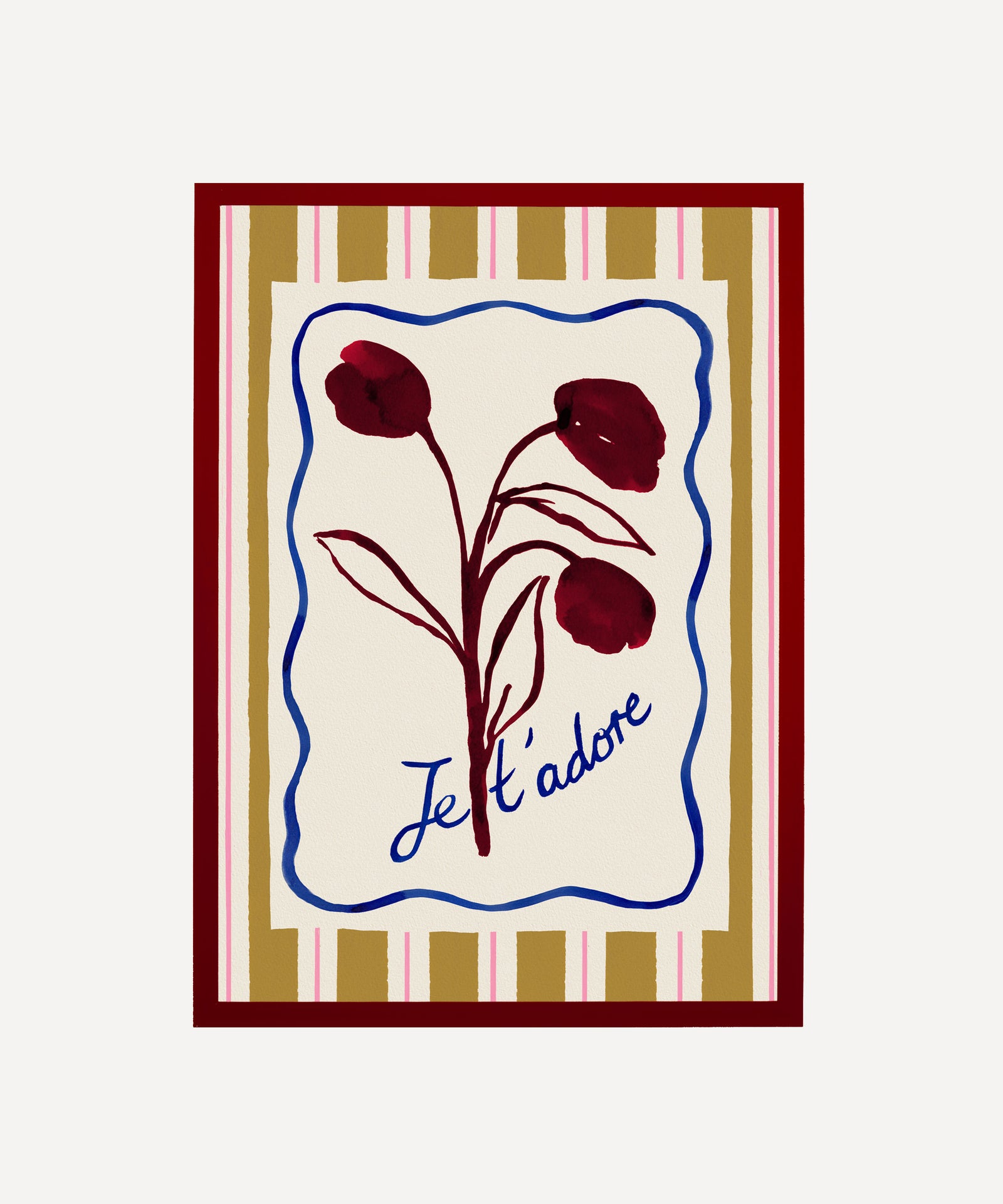 Je t'adore (I Adore you)- French Love Art Print