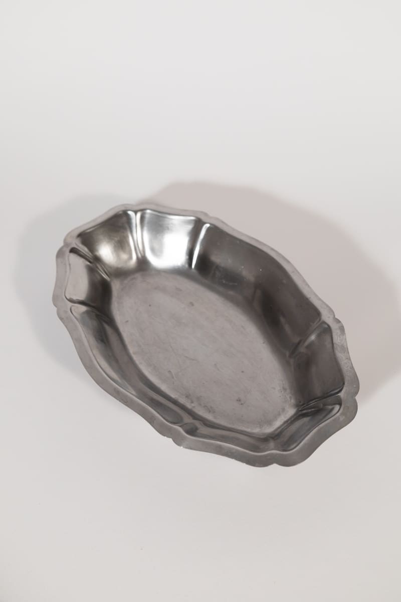Vintage Adorned Oval Silver Dish