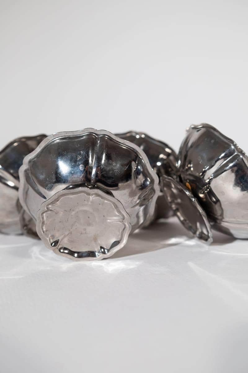 Vintage French Adorned Silver Coupes