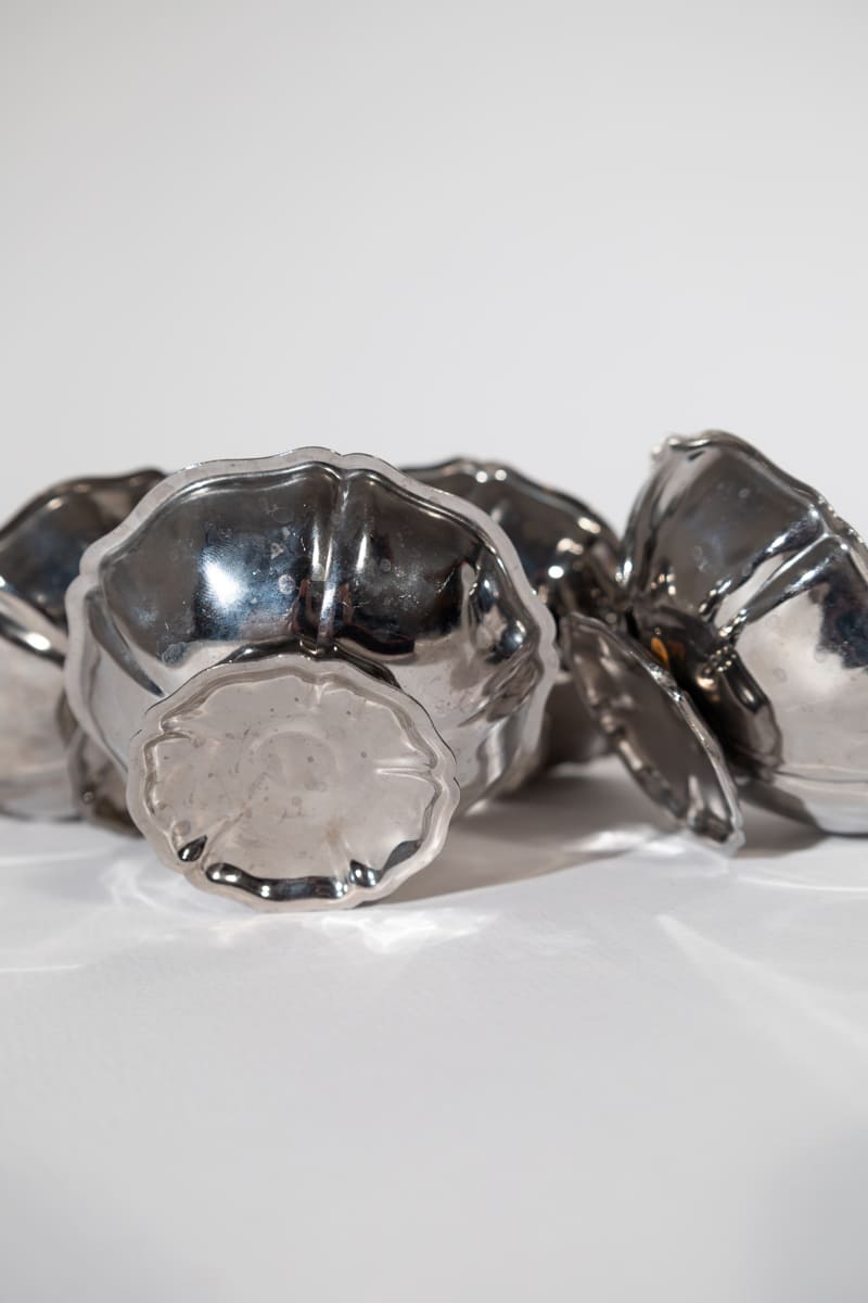 Vintage French Adorned Silver Coupes