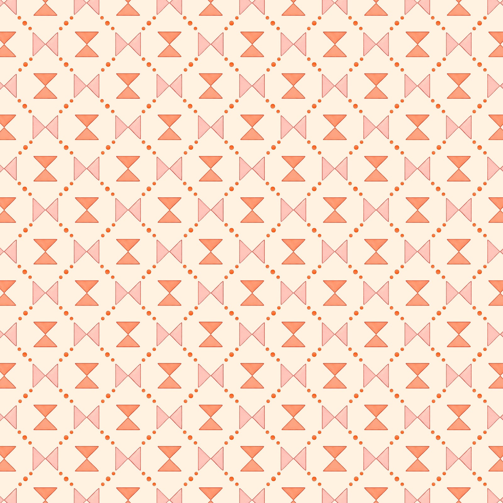 Bow Tie Quilt - Pink and Coral