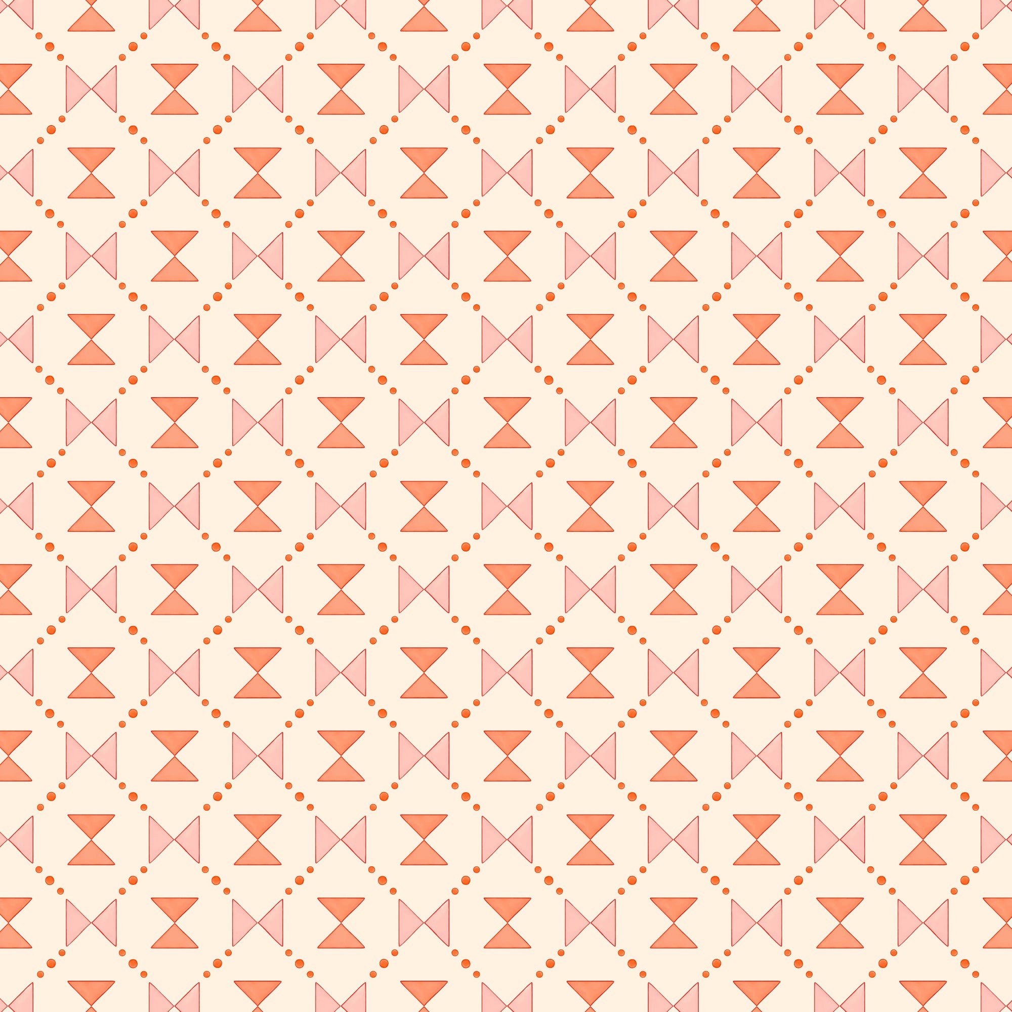 Bow Tie Quilt - Pink and Coral