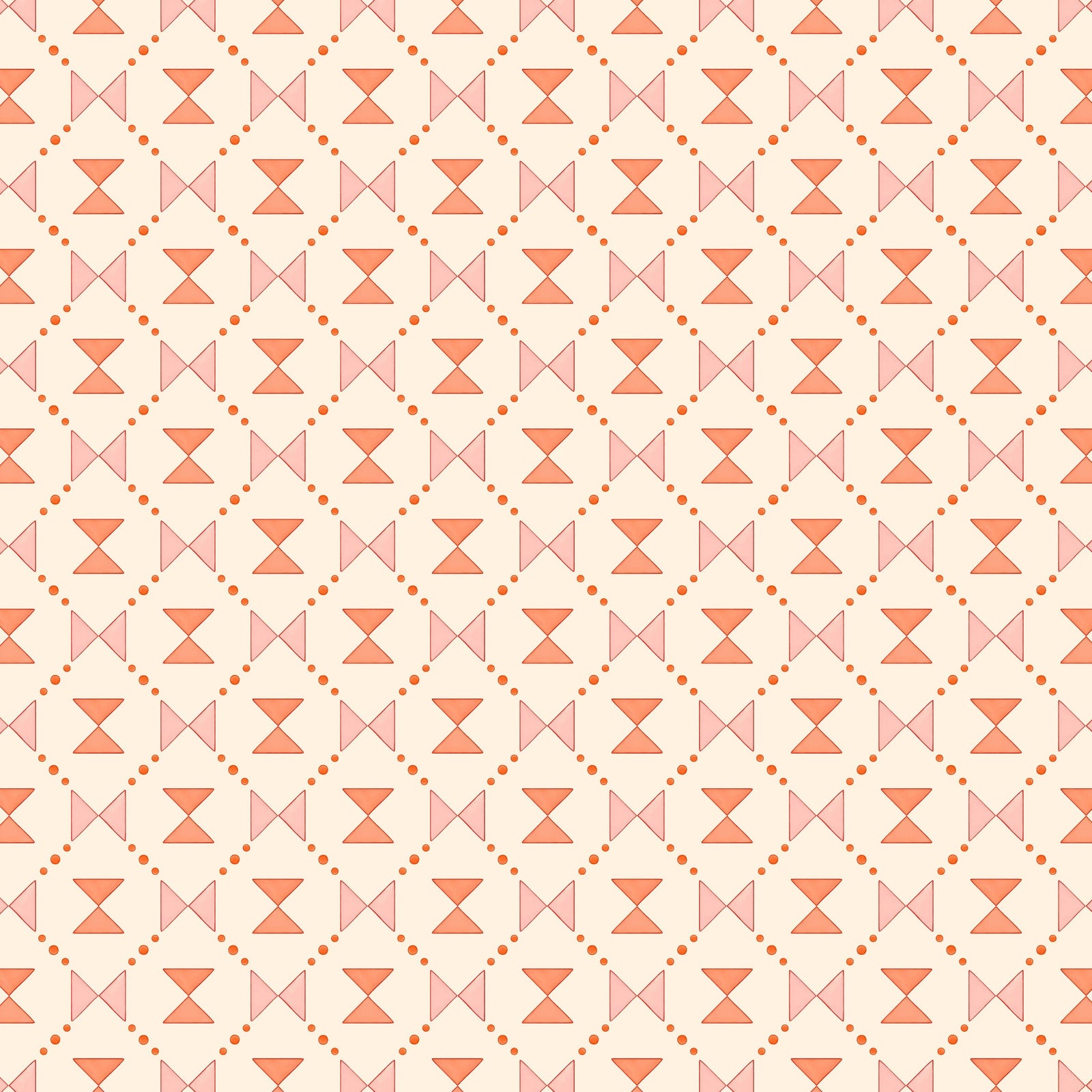 Bow Tie Quilt - Pink and Coral