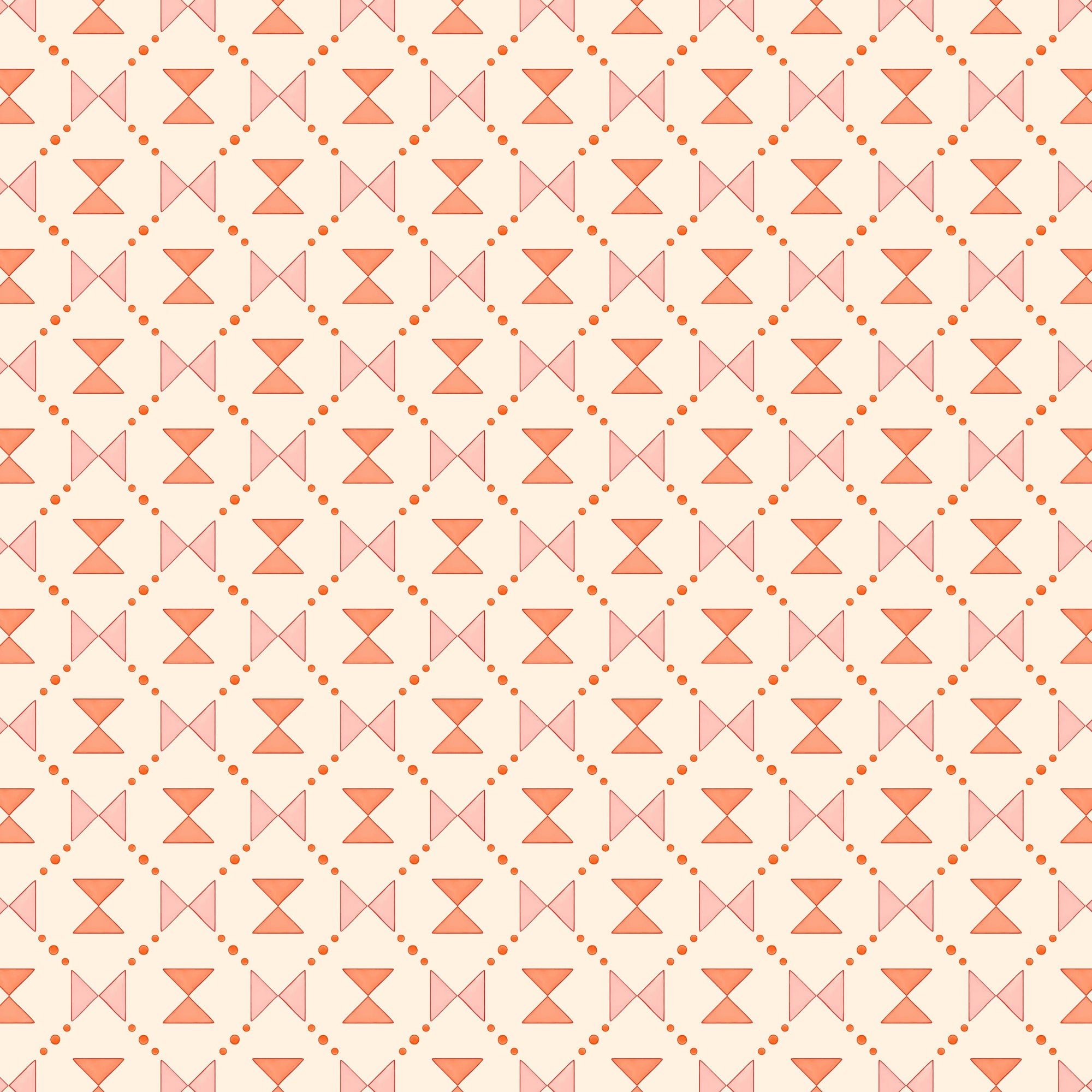 Bow Tie Quilt - Pink and Coral