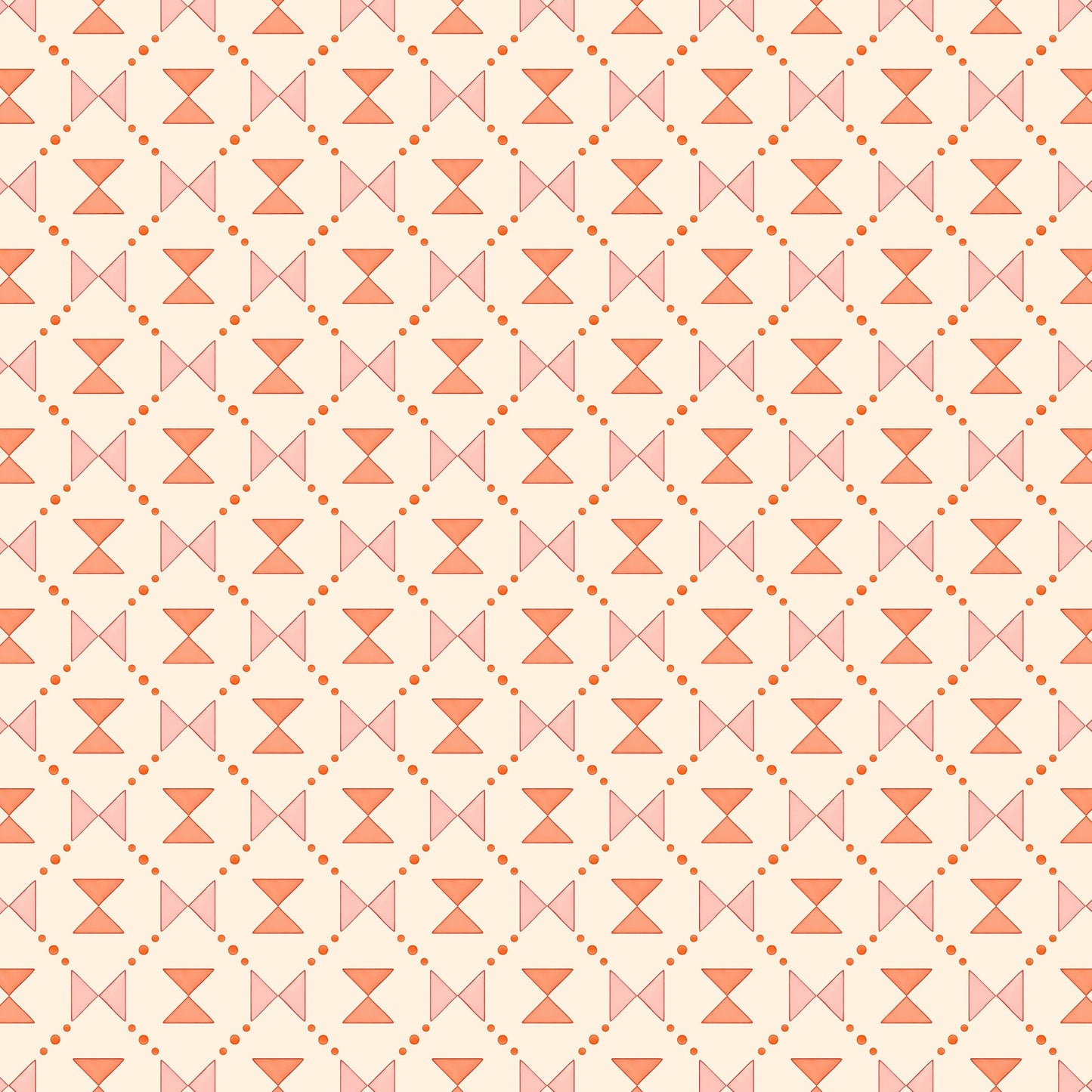 Bow Tie Quilt - Pink and Coral