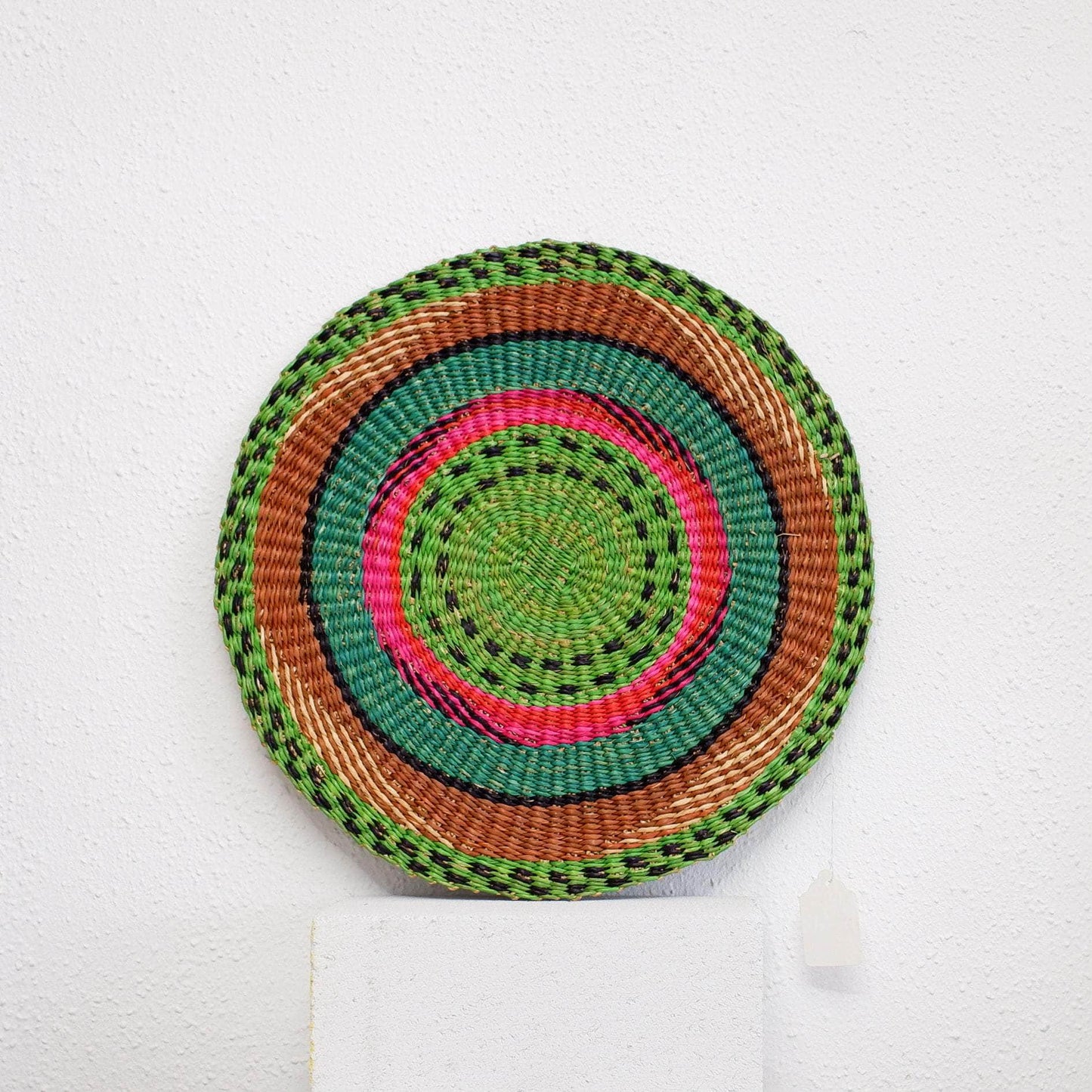 Colourful Placemats from Ghana - Complementary Set of 2 - Fuchsia & Green