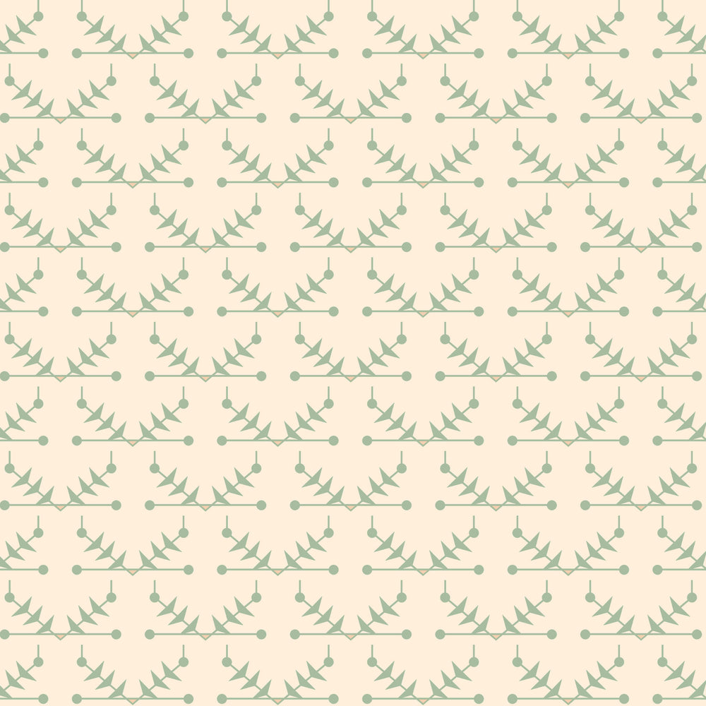 Atomic Trellis Wallpaper - Soft Sage