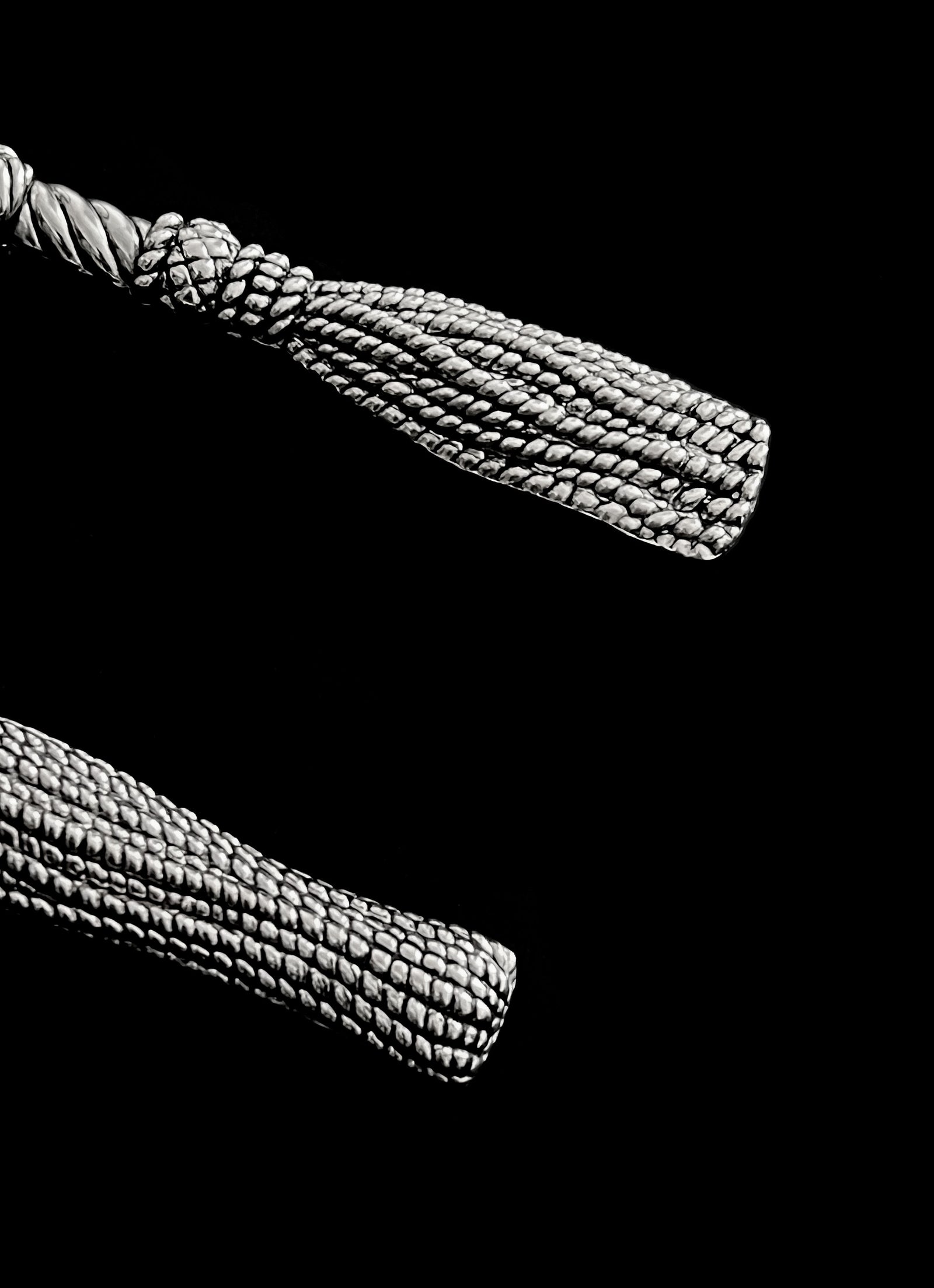 Silver-Plated Tassel Cake Servers