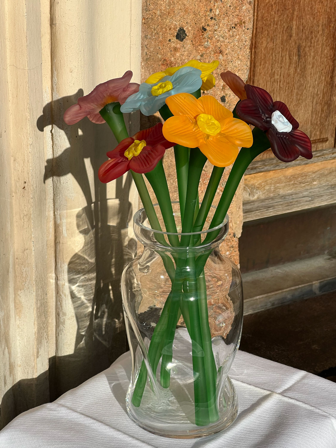 Mouth-blown Crystal Flower Bouquet - Matte