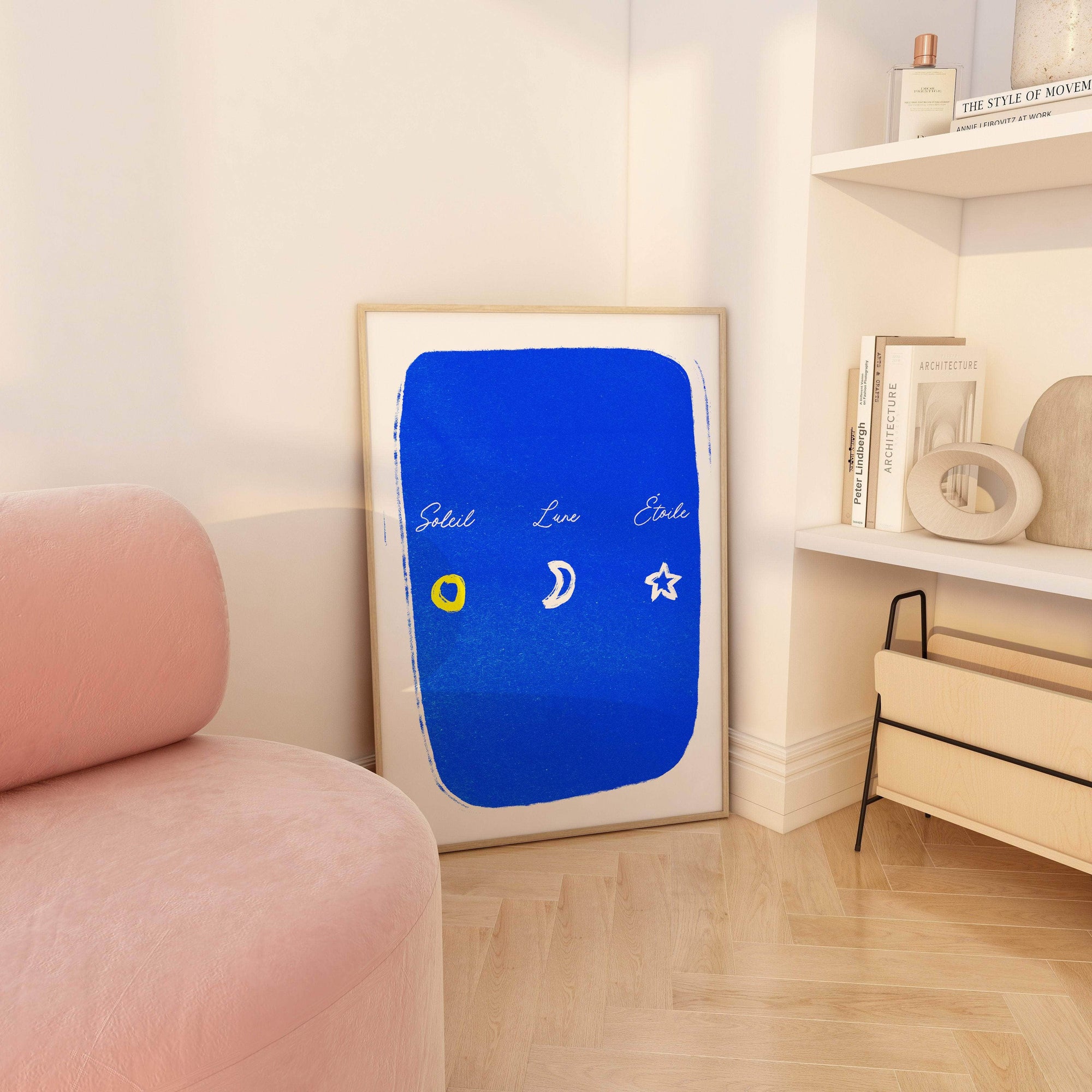 Soleil Lune Étoile Art Print