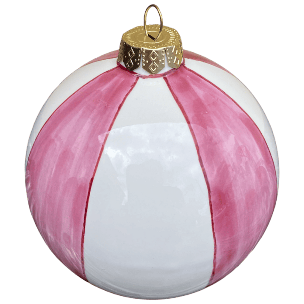 Hand-Painted Ceramic Christmas Bauble - Made in Italy