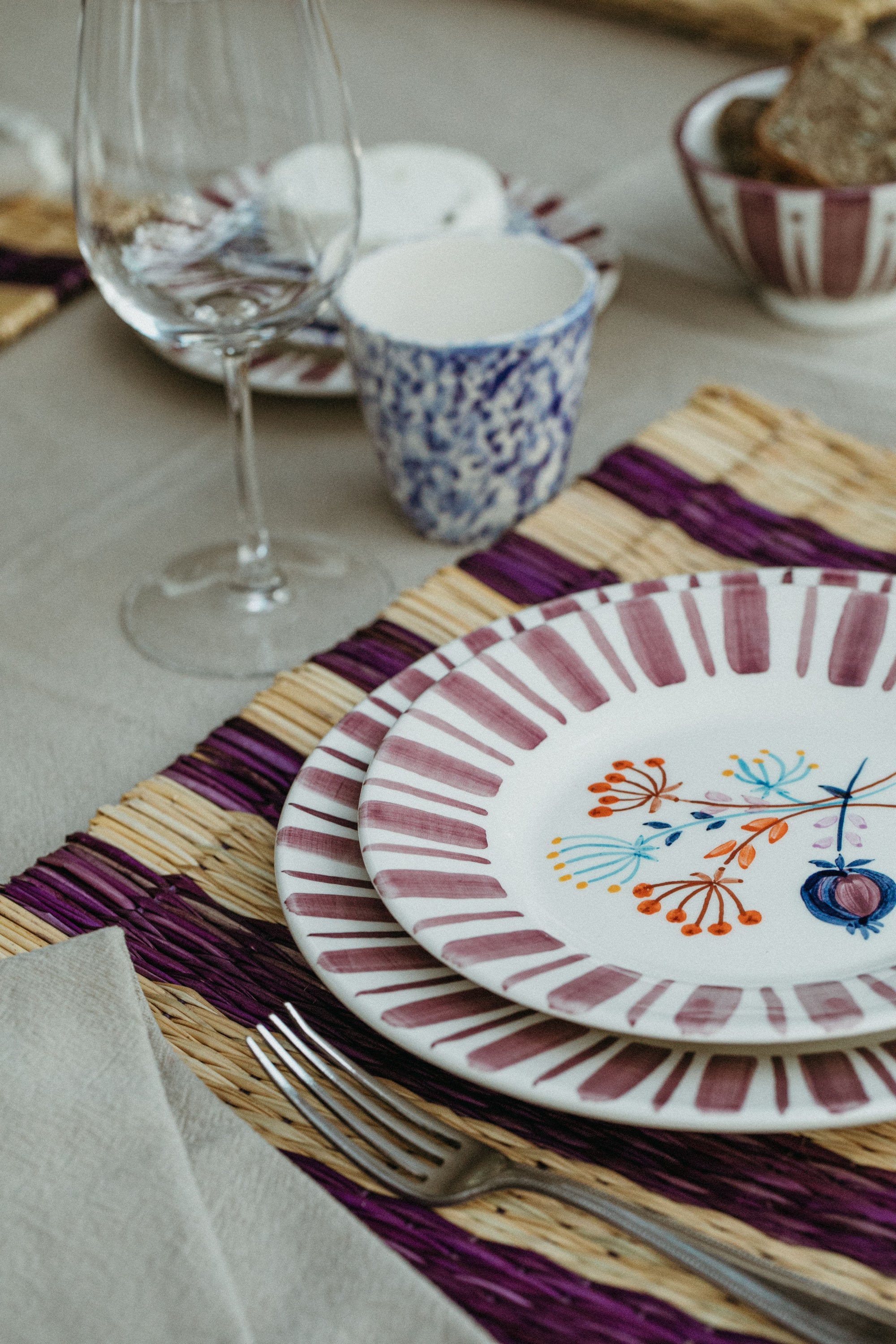 Purple Dinner Plate - The Portuguese Chitas