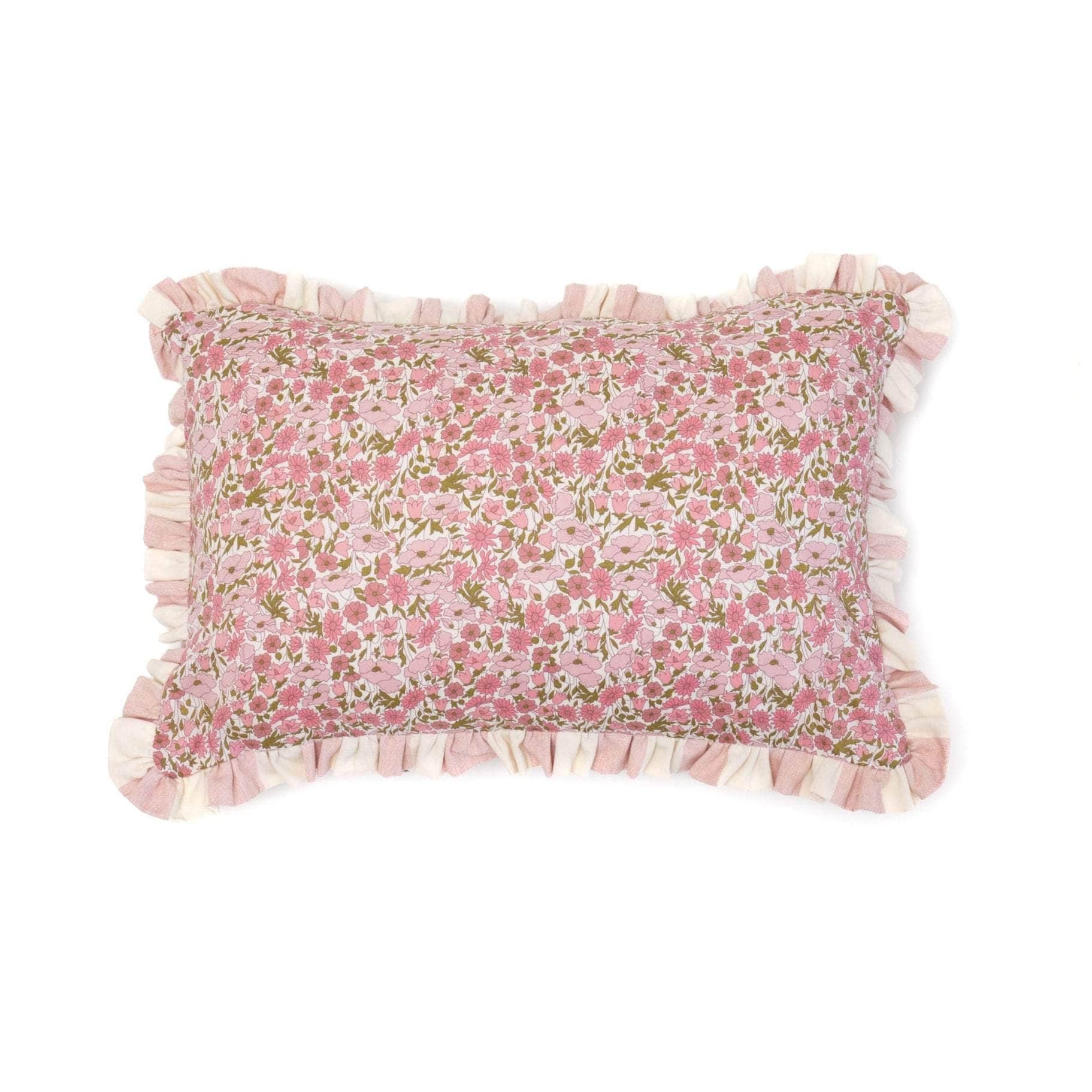 Cushion made from Liberty fabric 'Poppy and Daisy Pink'