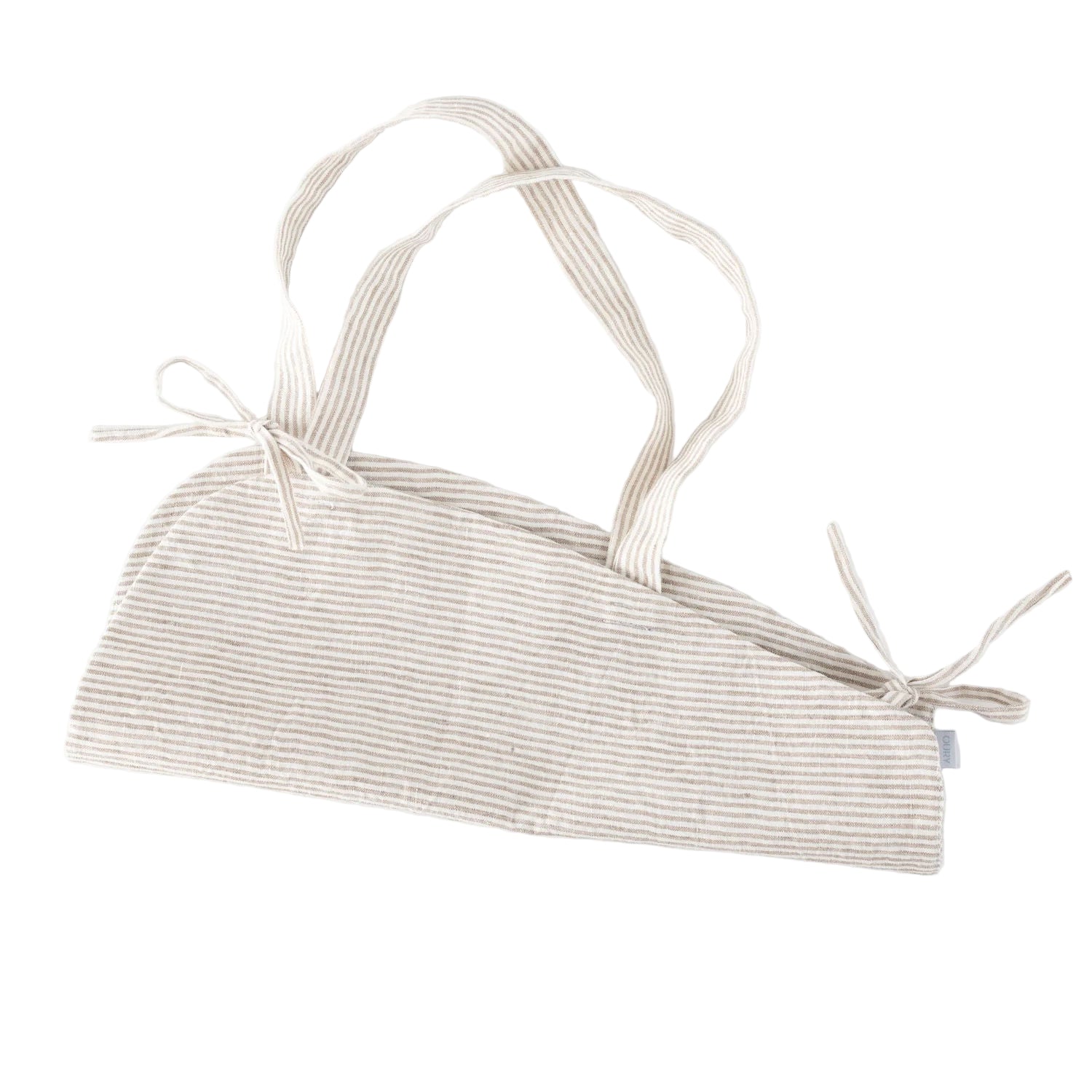 Flower Bag – Organic Linen with Beige Stripes