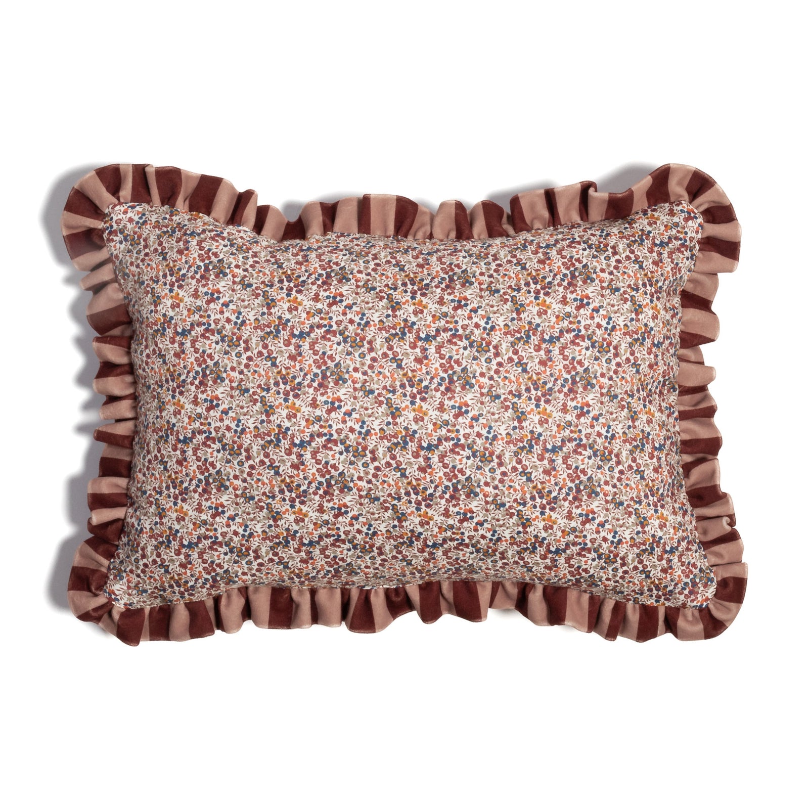 Velvet Cushion made with Liberty Fabric 'Wiltshire Bud'
