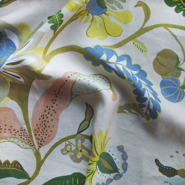 Printed Walled Garden Fabric- Yellow