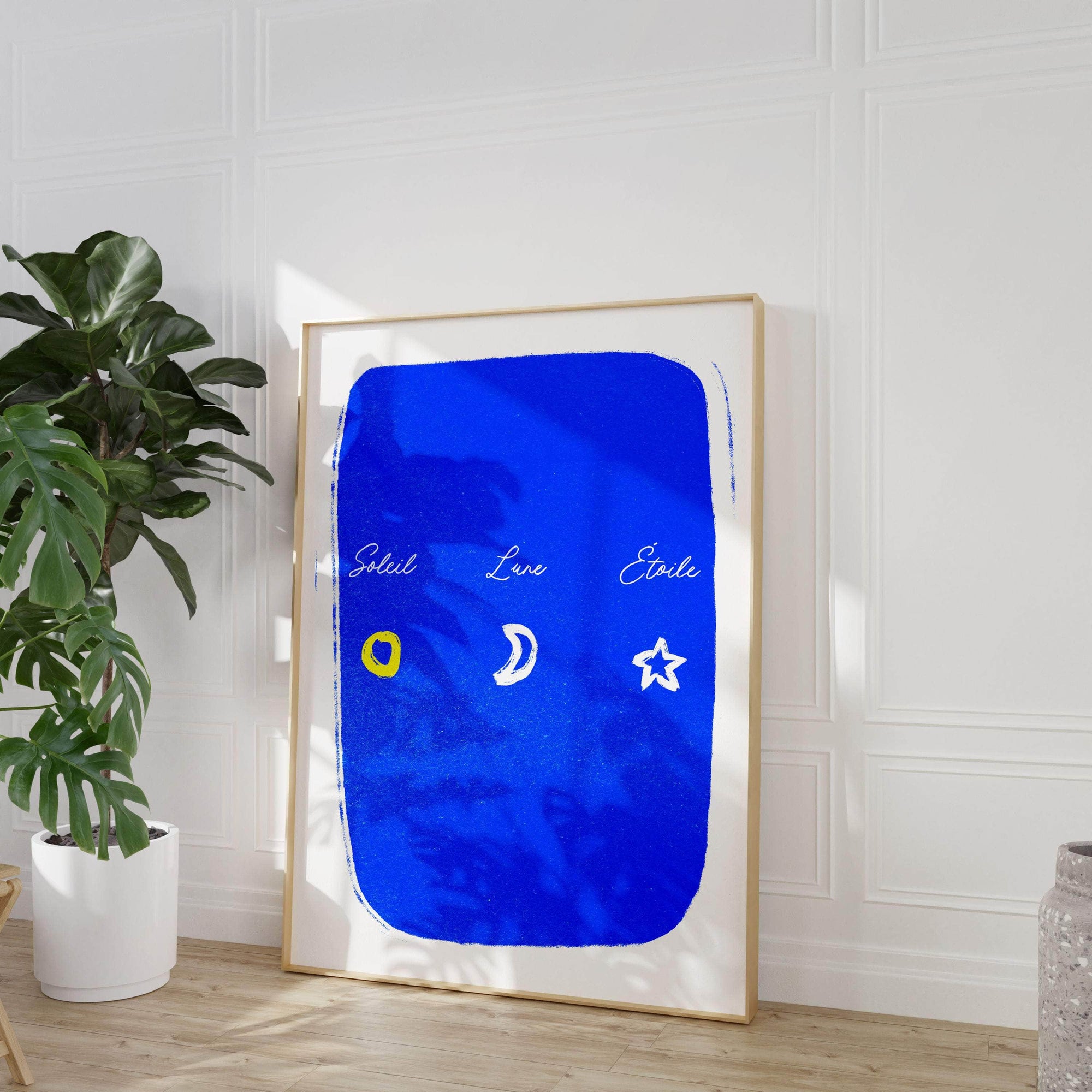 Soleil Lune Étoile Art Print