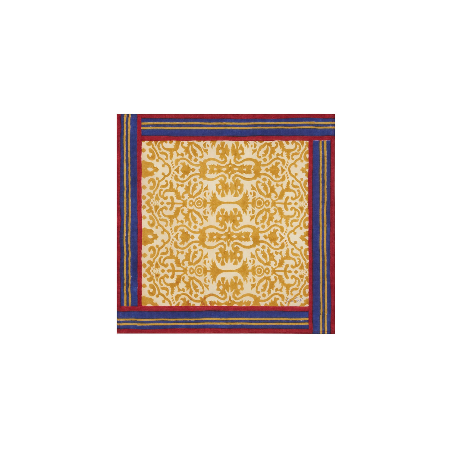 Cotton Napkin Damask Stripes Chutney