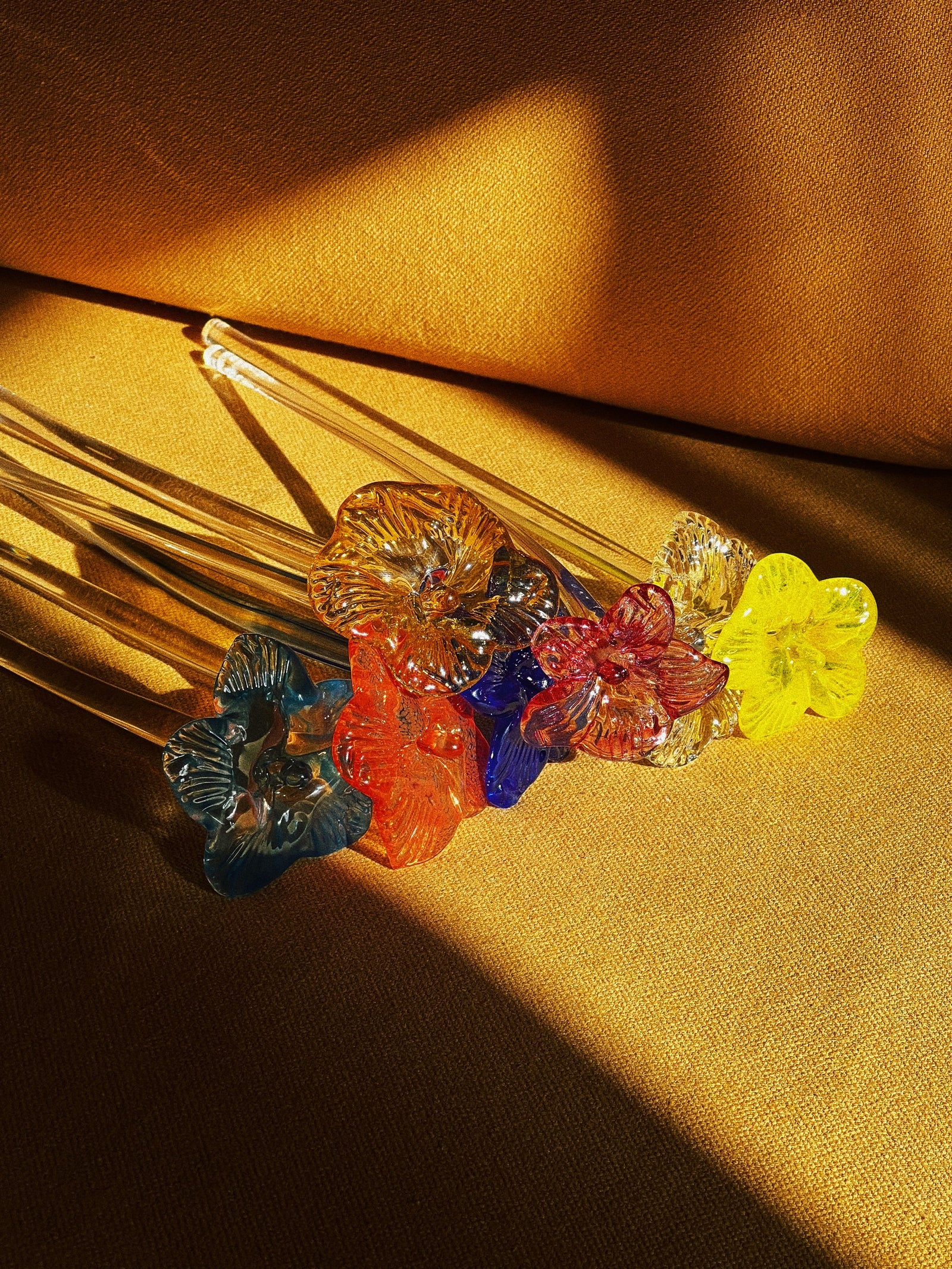 Mouthblown Crystal Flower - Small